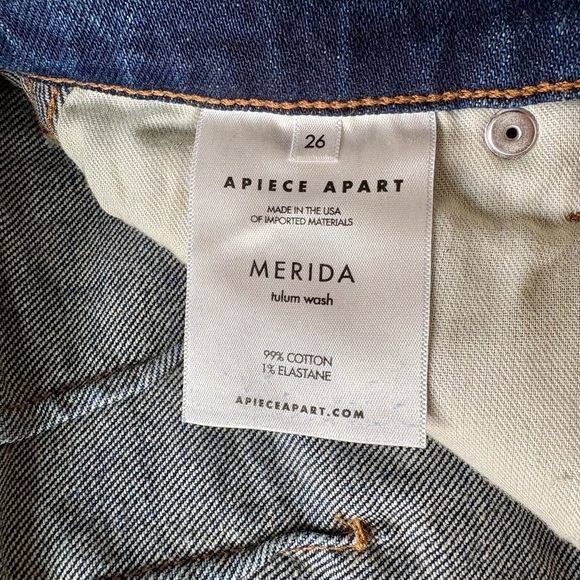 Apiece Apart Merida Jeans in Tulum - Sz 26 - Brand New with Tags - Picture 5 of 12